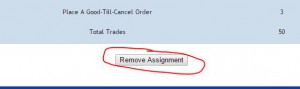 removing assignments