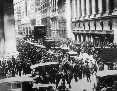 Wall Street during the stock market crash