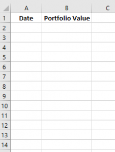 portfolio excel 1