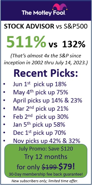 Motley Fool Performance July 2023