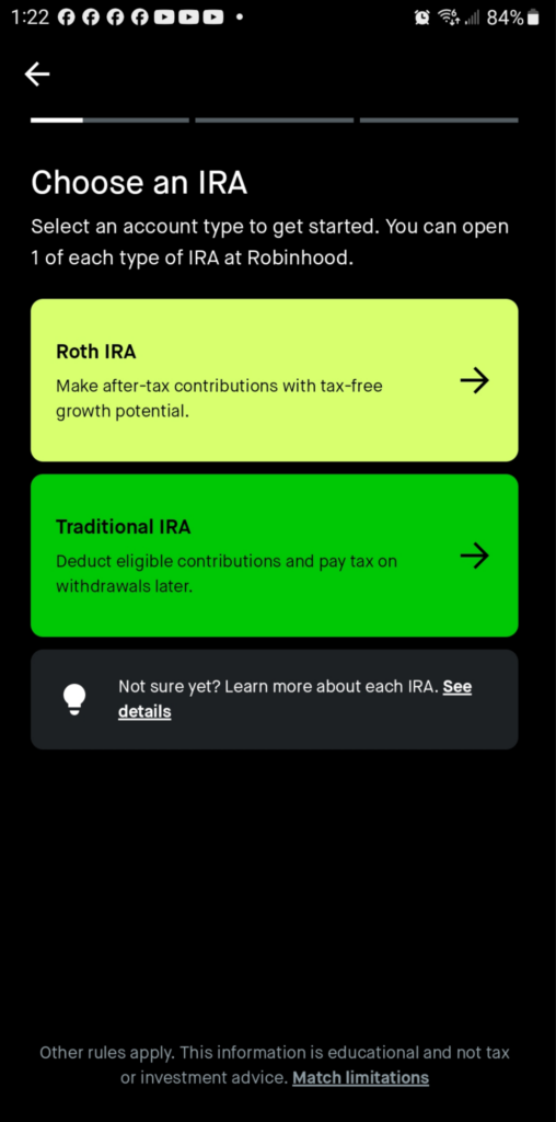 Robinhood Roth IRA Accounts